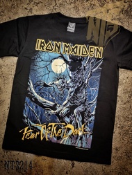 NTS 214 Iron Maiden ROCK เสื้อยืด เสื้อวง เสื้อดำ สกรีนลายอย่างดี ผ้าหนานุ่ม ไม่หดไม่ย้วย NTS T SHIRT S M L XL XXL