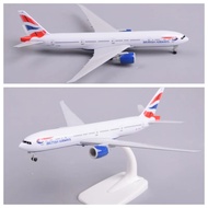 FW 20cm Model Airplane 777 British Airways Alloy Metal Aircraft w Wheels Landing Gears toy planes fo