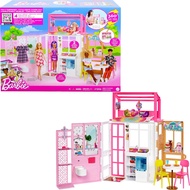 Barbie Doll House with Furniture & Accessories Including Pet Puppy, 4 Play Areas (Kitchen, Loft Bed,