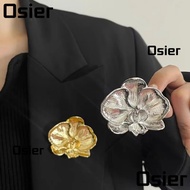 OSIER Flower Brooch, Phalaenopsis Alloy Suit Corsage Pins, Fashion Temperament vintage Women Brooch 