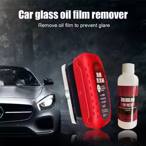Car Glass Cleaner Automotive Glass Sponge Cleaning Brush Windshield Oil Film Cleaner Glass Polishing