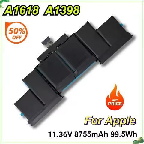 New A1618 Laptop Battery for Apple MacBook Pro 15" Retina A1398 A1618 2015 Year 11.36V 8755mAh 99.5W