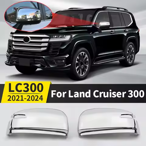 Chrome Rearview Mirror Shell Cover For Toyota Land Cruiser 300 Lc300 2024 Decoration Accessories Ant