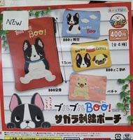 日本 🇯🇵 最新 2026 法國鬥牛犬 Bull Bull Boo 拉鍊散子袋布袋 扭蛋 French Bulldog AMUSE Bull Bull Boo! Sagara Embroidery P