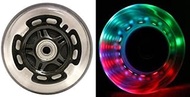 L.E.D. Scooter Wheels With Abec 9 Bearings for Razor Scooters 100mm Light Up 2-pack (Black)