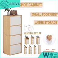 Shoe Cabinet Corner Wooden Vertical Shoe Cabinet Bookcase Study Room Dustproof Storage Cabinet Shoe Cabinet Bookcase