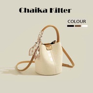 DC8 Chaika Kilter female bag PU Shoulder bag diagonal cross bag Bucket bag CK1100