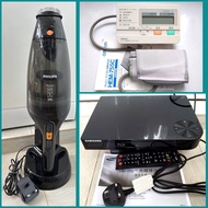 (壞/ 零件機) Philips 飛利浦 手提吸塵機、omron 血壓計、Samsung DVD VCD Blu-ray 藍光 影碟機 播放器