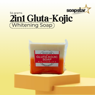 2in1 Gluta Kojic Soap Original Sale Whitening For Men Women By Mayfair Bar Soap 54g Trial Pack With 