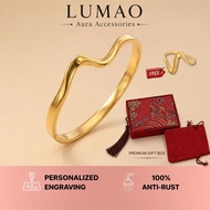(13-21cm)GT212 LUMAO Titanium Hand Chain Bracelet Bangle Gift Wedding Jewellery Gold Silver Bracelet