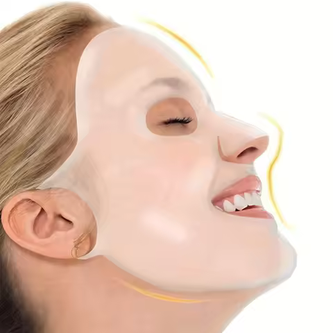 3D Silicone Mask Cover Fixed Mask Tool Ear Hanging Mask for Moisturizing Face Reusable Firming Facia