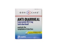 Gericare Pharmaceuticals Anti-Diarrheal Pills (Loperamide 2 mg/Blister Packed Caplet - 24 Count)