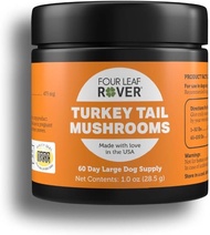 (Four Leaf Rover®) Turkey Tail Mushroom ผงสารสกัดเห็ดหางไก่งวง สำหรับสุนัข 30 มื้อใหญ่