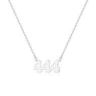 Angel Number Necklace For Women, 18K Gold Plated 000 111 222 333 444 555 666 777 888 999 Necklace Nu