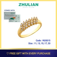 [RG5015] Zhulian Gold Plated Ring Jewellery / Cincin Permata