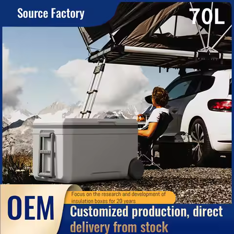 70LCar Cooler Box 74qt Outdoor Portable Insulation Box for Car Camping