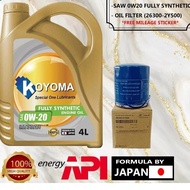 A7V# KIA / HYUNDAI OIL FILTER 26300-2Y500 + ENGINE OIL（0W-20 FULLY)