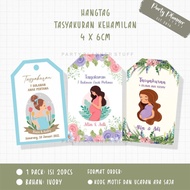 Hangtag tasyakuran kehamilan 4 bulanan 7 bulanan tag souvenir kartu