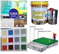 5 Liter HEAVY DUTY Two Pack Epoxy Floor Paint - 4 Liter + 1 Liter = 5L ( FREE 1 SET 7 INCH NIPPON EPOXY ROLLER ) COATINGS / INTERIOR / EXTERIOR