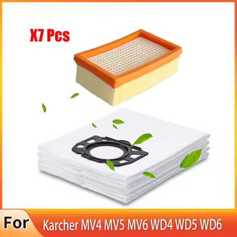 Vacuum Cleaner Parts For Karcher MV4 MV5 MV6 WD4 WD5 WD6 For Karcher WD4000 To WD5999 Dust Bags And