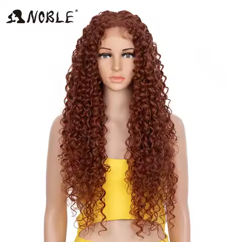 Noble Synthetic Lace Front Wig 30 Inch Long Curly Hair Wigs Lace Front Afro Kinky Curly Lace Wigs Fo