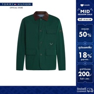 Tommy Hilfiger แจ็คเก็ต ผู้ชาย รุ่น MW0MW40596 L6K - สีเขียว ทรง Regular