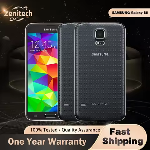 Original Unlocked Samsung Galaxy S5 mobile phone 5.1" G900F Android SmartPhone 2GB+16GB 16MP 4G LTE 