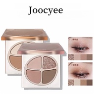甄选⭐Joocyee Eye Shadow Palette Four Color Eye Shadow Pink Makeup Newbie Eye Highlight Matte Amber Nat