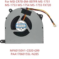 New Laptop CPU Cooling Fan For MSI Cr70-0M-007Fr Ms-1751 Ms-1753 Ms-1754 Ms-1755 Fx720 Mf6