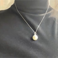 18K White Gold Tahitian Pendant