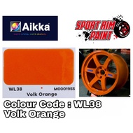 [Sport Rim Paint WL38 VOLK ORANGE] AIKKA Sport Rim 2K Paint DIY Cat Tin Spray Sport Rim Cat Kereta M
