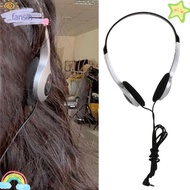 FANSIN Earphones, Metal Universal Headset, Y2k Vintage Retractable ABS Head Mounted Headphones CD Pl