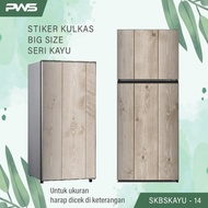 KAYU The Newest Wood Motif Fridge Sticker/ 1 Door 2 Door Refrigerator Sticker/Wood Design Refrigerator Sticker