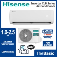 HISENSE 1.0 - 2.5 HP AirCond R32 Inverter Air Conditioner CLB Series ( AS09E3CLB / AS12E3CLB / AS19E