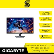 GIGABYTE M27Q2 QD Gaming Monitor 27" SS IPS QHD Gaming Monitor - 210Hz/1ms GtG/HDMI/DP