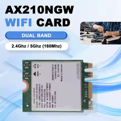 A73T AX210 AX210NGW Network Card M.2 NGFF 2.4Ghz/5G WI-FI 6E 2400Mbps WiFi Card 802.11Ax Bluetooth 5