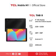 TCL TAB 8 WiFi Android Tablet | 8 Inch HD Display | 2GB+32GB | 4080mAh Battery | with Tablet Case | Free Earbuds