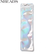 100pcs Glitter Holographic Plastic Packaging Yin-yang Zip Lock Bags Top Self Seal Pouches Rectangle 