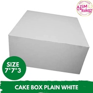 Cake Box Plain White (3pcs) 7x7x3 Kotak Kek Putih 6x6x4 | Kotak Kek | Kek Box Putih | Plain Cake Box