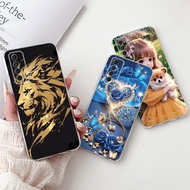 Clear For Huawei Y7a PPA-LX3 Back Cover Huawei Y7a Case Fashion Butterfly Flowers Cute Cartoon Cat C