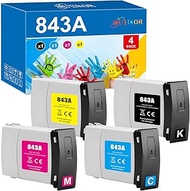 Mutikor Compatible 843A Ink Cartridge Replacement for HPQ C1Q57A C1Q58A C1Q59A C1Q60A Ink for PageWi
