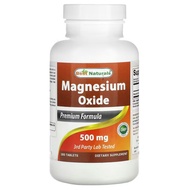 Best Naturals, Magnesium Oxide, 500 mg , 180 Tablets