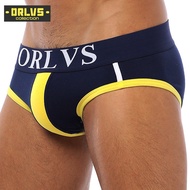 กางเกงใน ผู้ชาย กางเกงใน กางเกงในชาย [ORLVS]Breathable Men Underwear Cotton Men briefs Comfortable Quick dry Sexy low waist Bikini stripe Underwear OR01