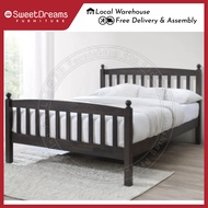 [READY STOCK] Mavis Solid Wood Queen Bed Frame