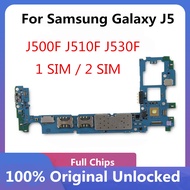 For Samsung Galaxy J5 1 SIM 2 SIM J500F J510F J530F Motherboard Original Unlocked Logic Board For Samsung Galaxy J5 MAINBOARD