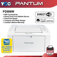 [Ready Stock] Pantum P2506W USB/ Direct WiFi Printer Mono Laser Printer Life Time Limited Warranty use Toner PC-216
