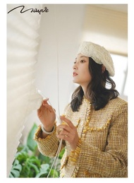 Moonsee 法式小香風女春秋新款氣質流蘇毛邊寬松上衣西裝外套