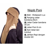 Niqob Fringe Veil Fringe Niqob Bandana Fringe Niqob Fringe Hijab Wollpeach Lux Fabric