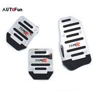 AUTOFun 3Pcs. Car Pedals Pad Brake Covers Universal Fit Brake Clutch Accelerator Antiskid Foot Tread