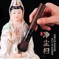 Ebony Buddha statue cleaning tools and sweeping Buddha hall Ebony Buddha statue cleaning tools Buddh
